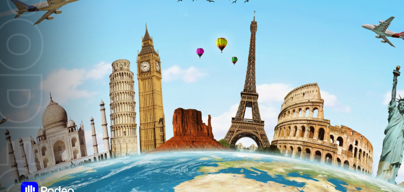 Travel around the world with your podcast Travel around the world with your podcast